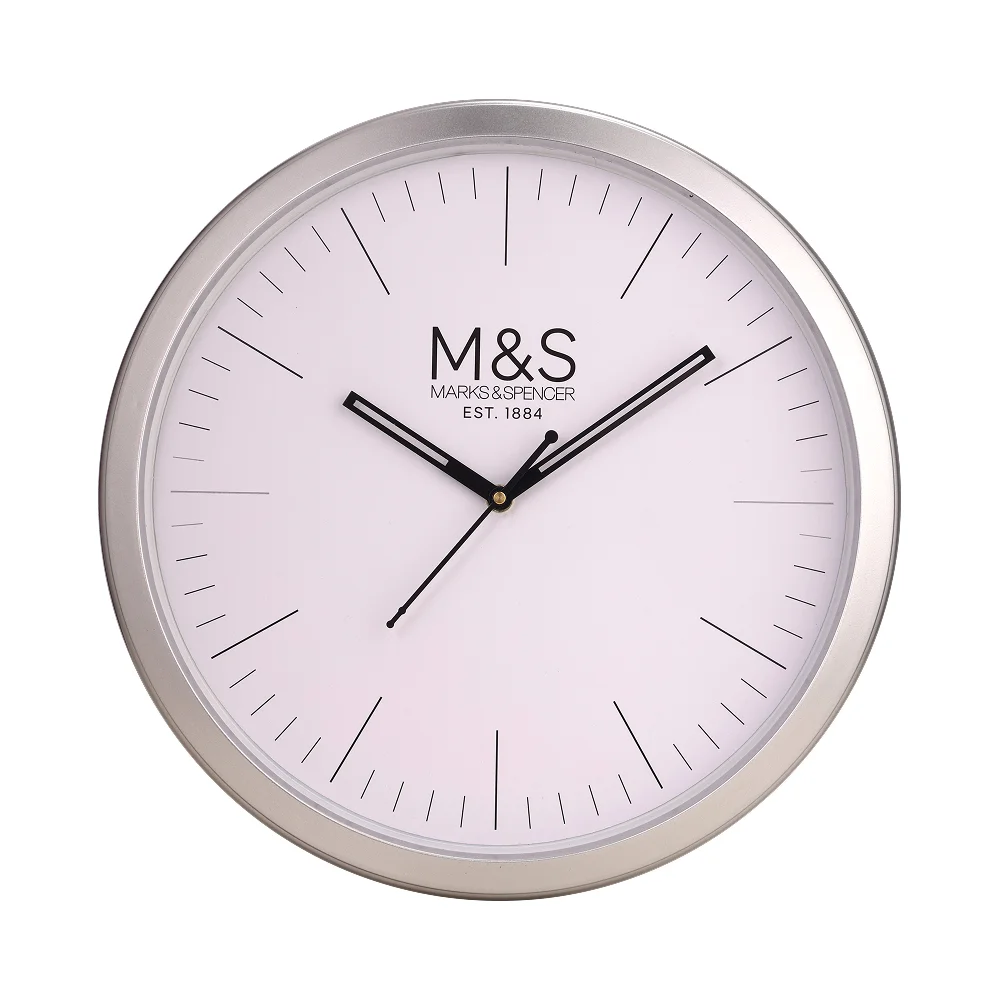 Premium Dial Wall Clock - Silver Buy Premium Dial Wall Clock - Silver in bulk for Corporate Gifting | Corporate Gyft