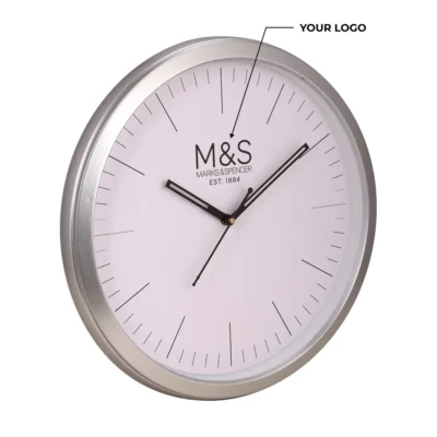 Buy Premium Dial Wall Clock - Silver in bulk for Corporate Gifting | Corporate Gyft