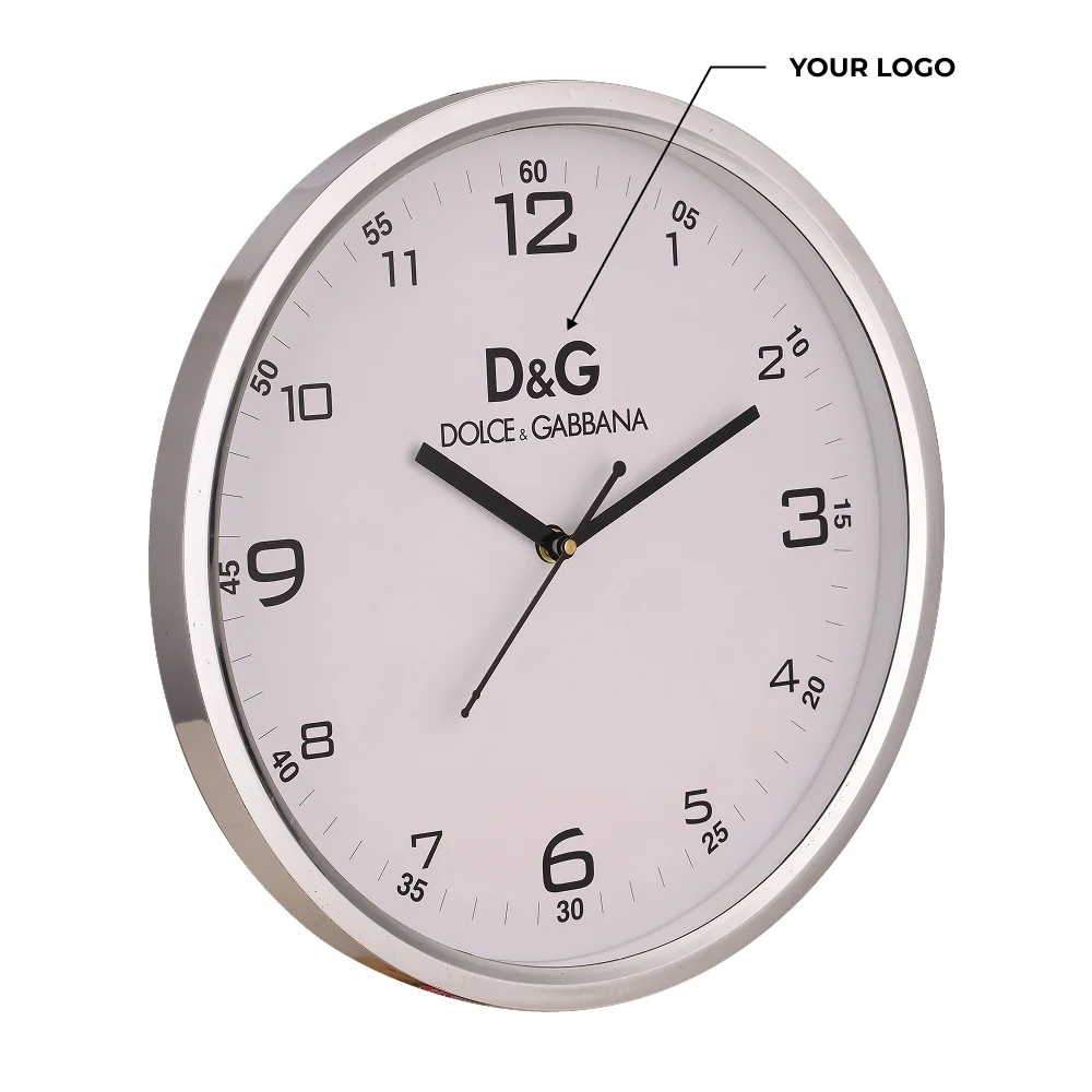 Modern Edge Display Clock - Silver Buy Modern Edge Display Clock - Silver in bulk for Corporate Gifting | Corporate Gyft