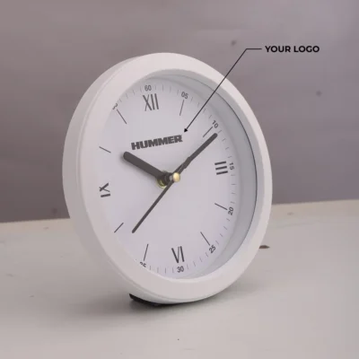 Buy Mini Table Clock - White in bulk for Corporate Gifting | Corporate Gyft