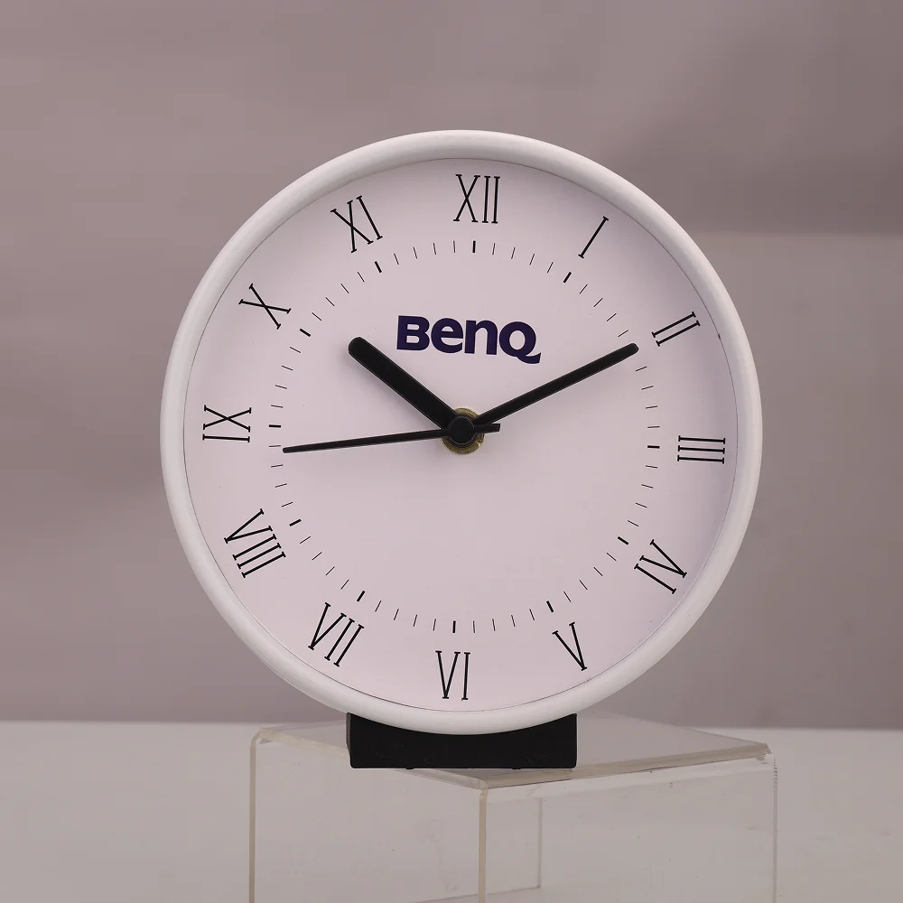 Classic Round Desk Clock - White Buy Classic Round Desk Clock - White in bulk for Corporate Gifting | Corporate Gyft