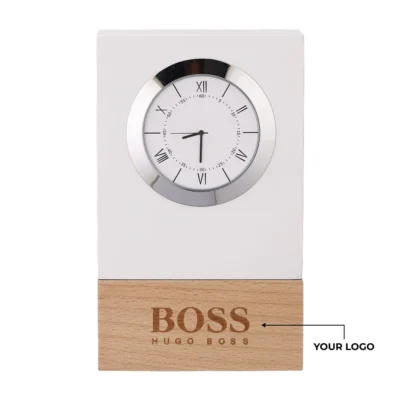 Buy Stylish Dual-Tone Table Clock in bulk for Corporate Gifting | Corporate Gyft