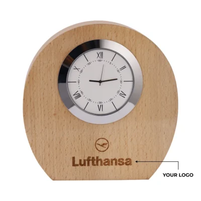 Buy Sleek Analog Desk Clock - Cream in bulk for Corporate Gifting | Corporate Gyft