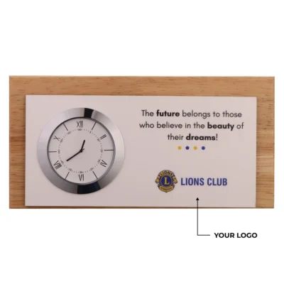 Buy Stylish Wooden Table Clock in bulk for Corporate Gifting | Corporate Gyft