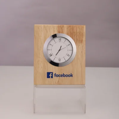 Buy Wooden Desk Analog Clock in bulk for Corporate Gifting | Corporate Gyft