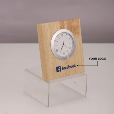 Buy Wooden Desk Analog Clock in bulk for Corporate Gifting | Corporate Gyft