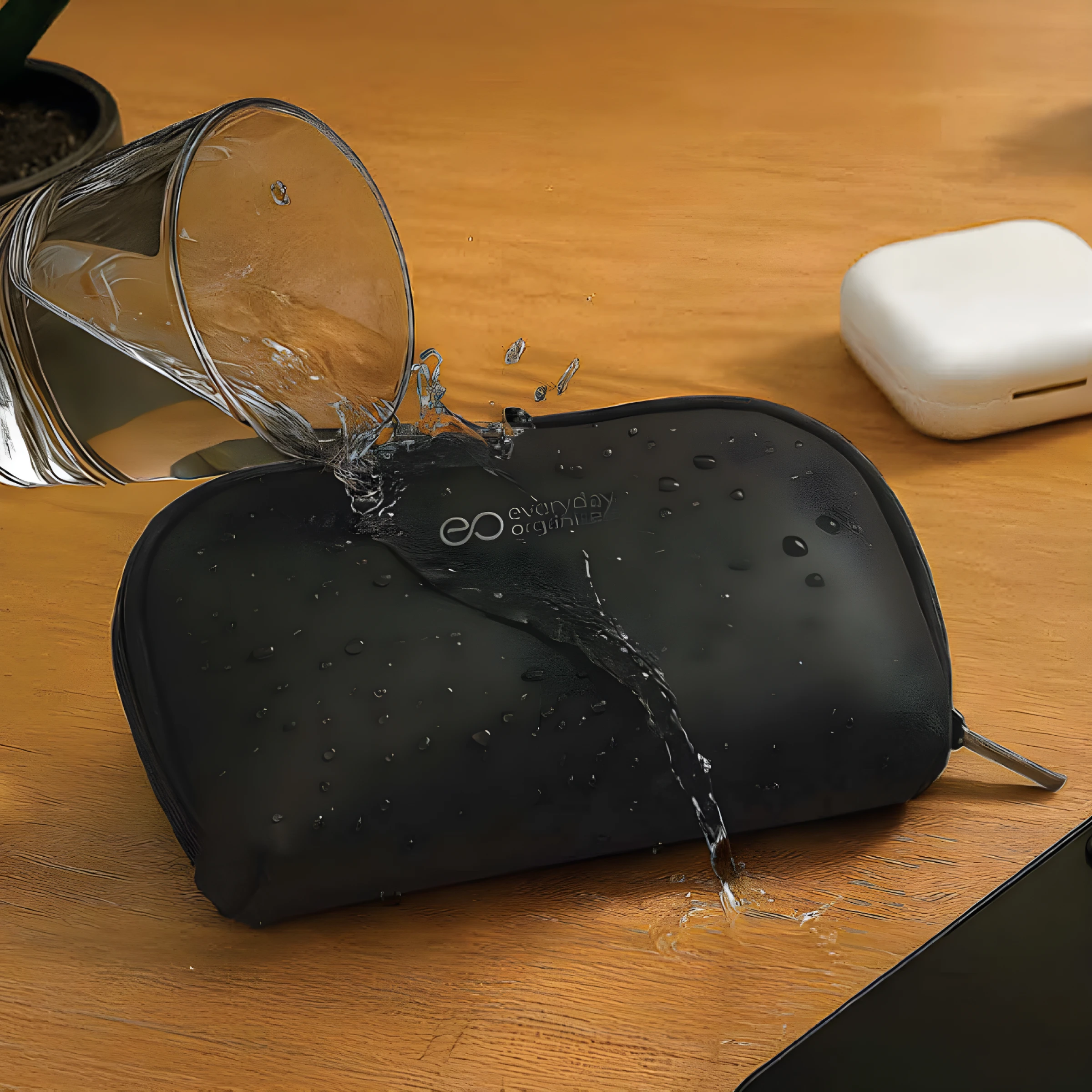 Multi-Compartment Tech Pouch - Black Buy Multi-Compartment Tech Pouch - Black in bulk for Corporate Gifting | Corporate Gyft