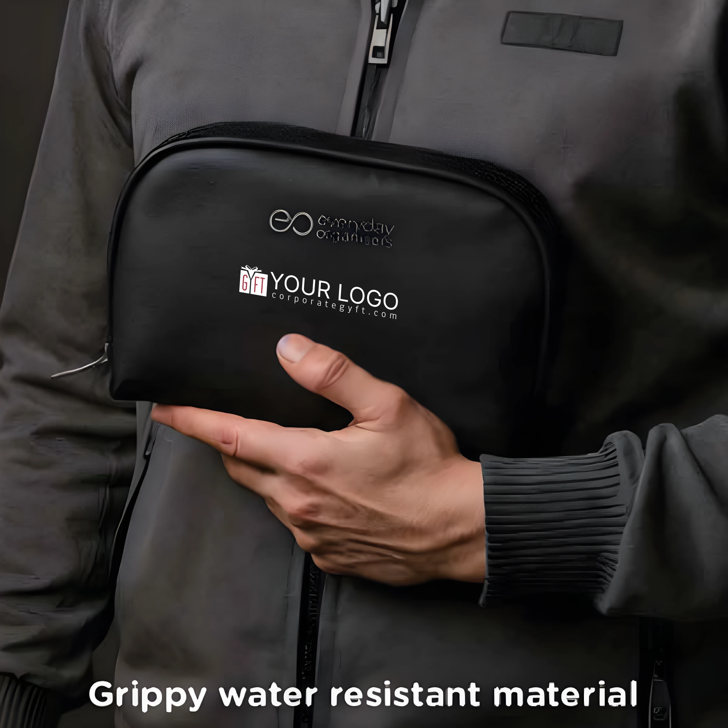 Multi-Compartment Tech Pouch - Black Buy Multi-Compartment Tech Pouch - Black in bulk for Corporate Gifting | Corporate Gyft