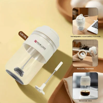 Buy Brewster Portable Electric Frother Mug in bulk for Corporate Gifting | Corporate Gyft