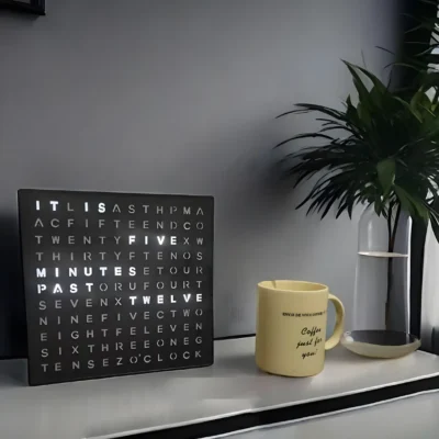 Buy Minimalist LED Grid Word Clock in bulk for Corporate Gifting | Corporate Gyft