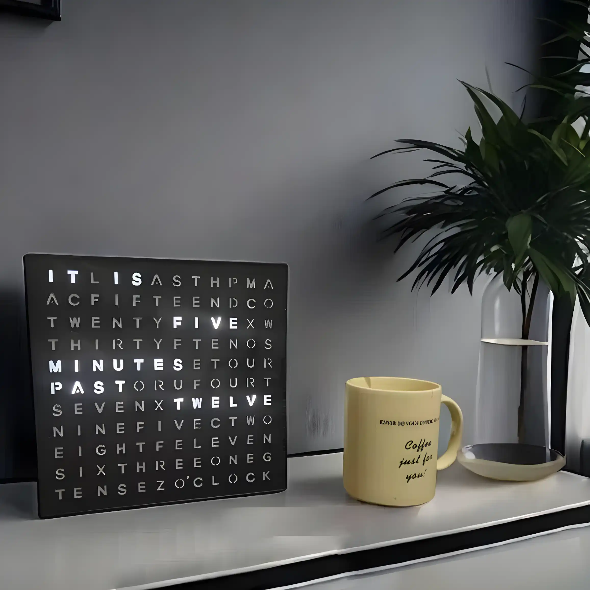 Minimalist LED Grid Word Clock Buy Minimalist LED Grid Word Clock in bulk for Corporate Gifting | Corporate Gyft