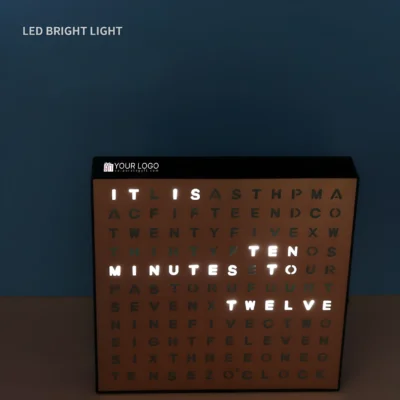 Buy Minimalist LED Grid Word Clock in bulk for Corporate Gifting | Corporate Gyft