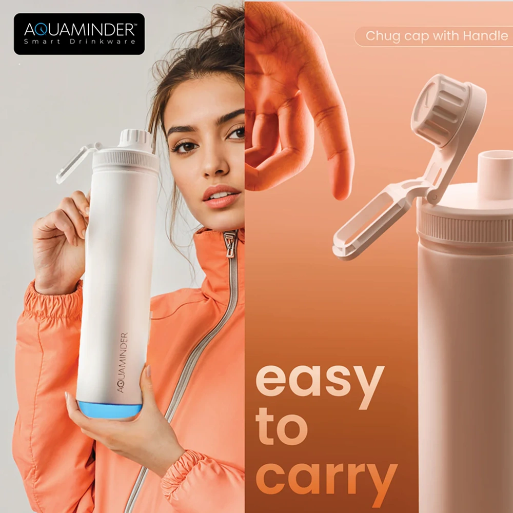 Aquaminder Rio Smart Thermal Bottle - White Buy Aquaminder Rio Smart Thermal Bottle - White in bulk for Corporate Gifting | Corporate Gyft