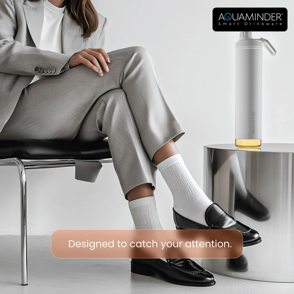 Aquaminder Rio Smart Thermal Bottle - White Buy Aquaminder Rio Smart Thermal Bottle - White in bulk for Corporate Gifting | Corporate Gyft