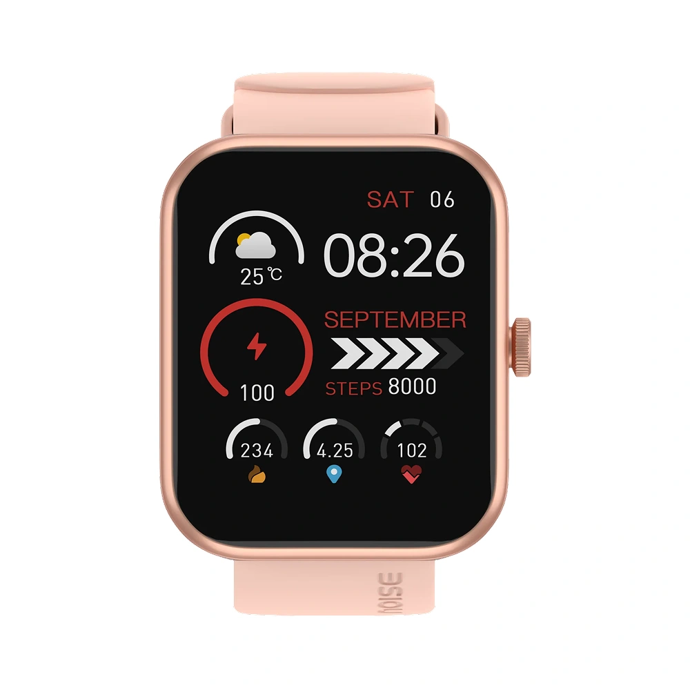 Noise ColorFit Grand 3 Smartwatch - Pink Buy Noise ColorFit Grand 3 Smartwatch - Pink in bulk for Corporate Gifting | Corporate Gyft