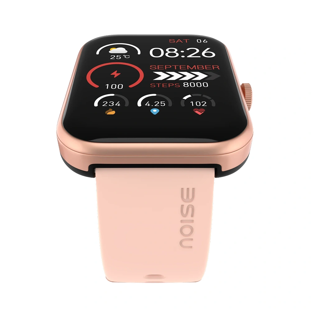 Noise ColorFit Grand 3 Smartwatch - Pink Buy Noise ColorFit Grand 3 Smartwatch - Pink in bulk for Corporate Gifting | Corporate Gyft