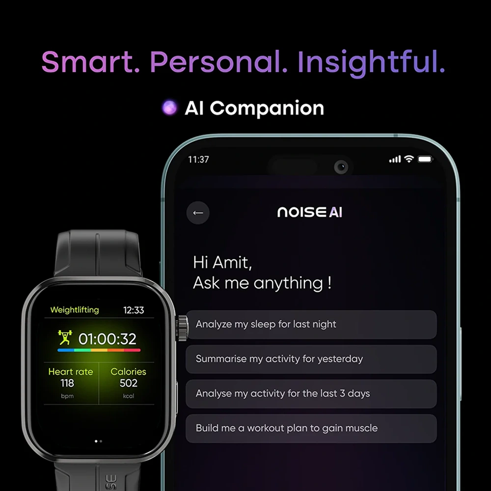 Noise ColorFit Pro 6 Max - Black Buy Noise ColorFit Pro 6 Max - Black in bulk for Corporate Gifting | Corporate Gyft