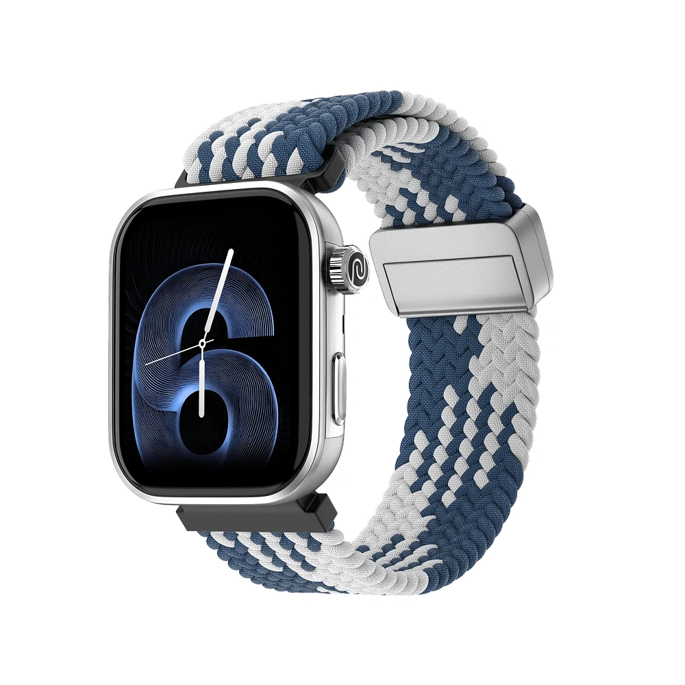 Noise ColorFit Pro 6 - White and Blue Buy Noise ColorFit Pro 6 - White and Blue in bulk for Corporate Gifting | Corporate Gyft