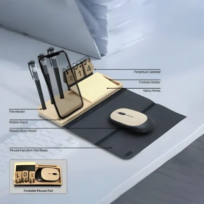 Buy EcoBundle Bamboo Workstation Set in bulk for Corporate Gifting | Corporate Gyft