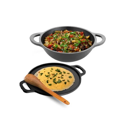 Buy Lifelong Cast Iron Tawa Kadai Set in bulk for Corporate Gifting | Corporate Gyft