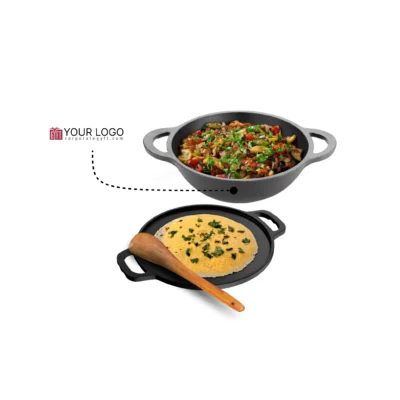 Buy Lifelong Cast Iron Tawa Kadai Set in bulk for Corporate Gifting | Corporate Gyft