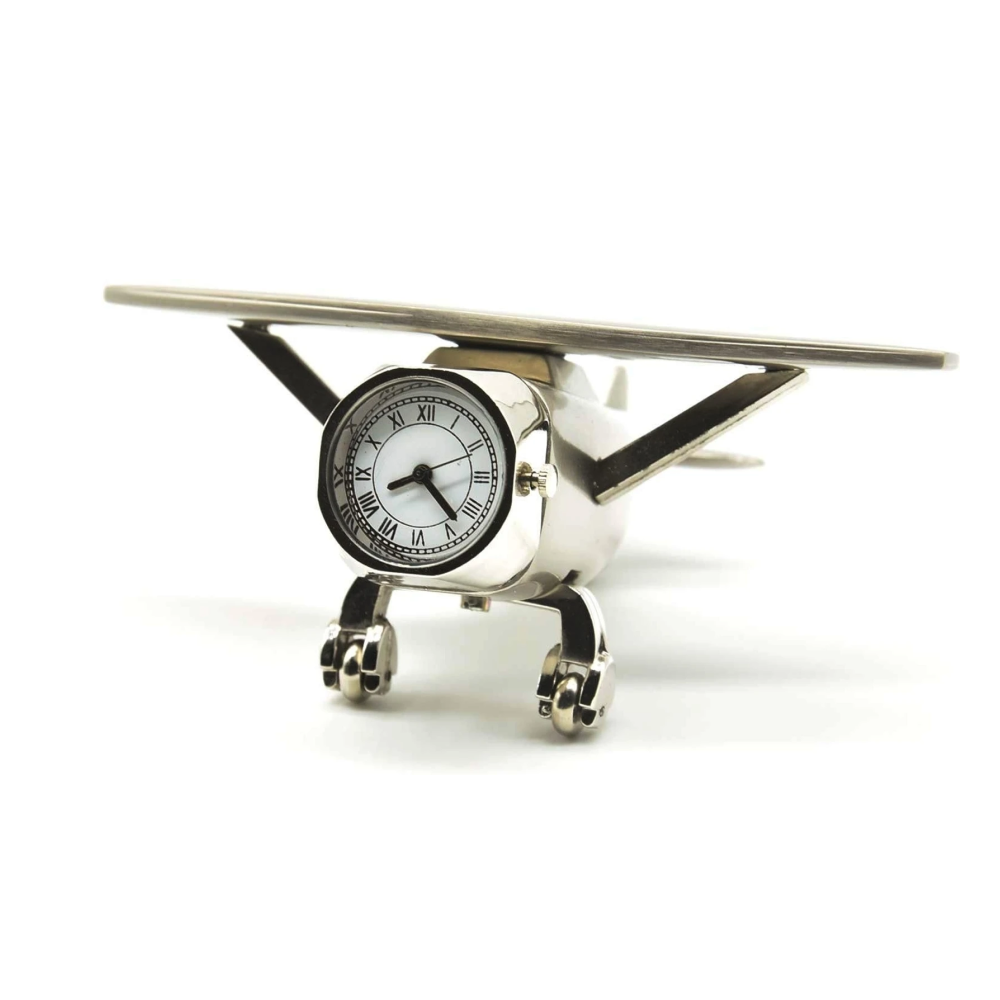 Aeroplane Miniature Desk Clock Buy Aeroplane Miniature Desk Clock in bulk for Corporate Gifting | Corporate Gyft