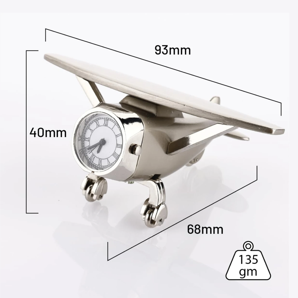 Aeroplane Miniature Desk Clock Buy Aeroplane Miniature Desk Clock in bulk for Corporate Gifting | Corporate Gyft