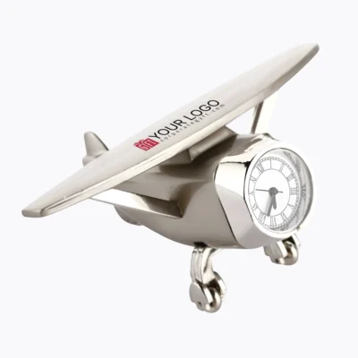 Buy Aeroplane Miniature Desk Clock in bulk for Corporate Gifting | Corporate Gyft