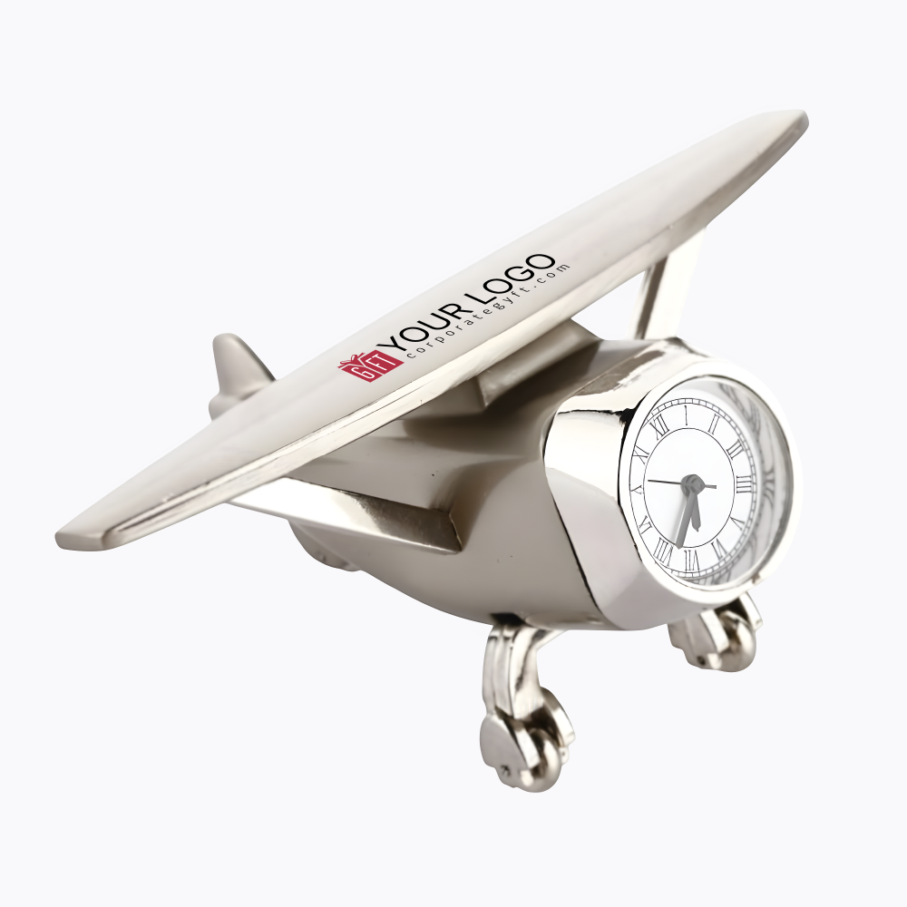 Aeroplane Miniature Desk Clock Buy Aeroplane Miniature Desk Clock in bulk for Corporate Gifting | Corporate Gyft