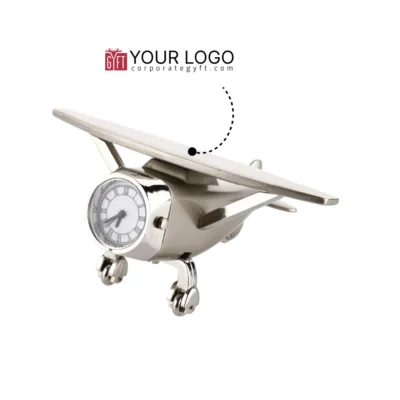 Buy Aeroplane Miniature Desk Clock in bulk for Corporate Gifting | Corporate Gyft