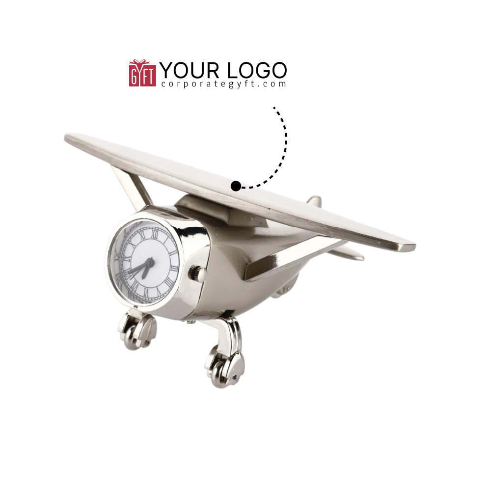 Aeroplane Miniature Desk Clock Buy Aeroplane Miniature Desk Clock in bulk for Corporate Gifting | Corporate Gyft