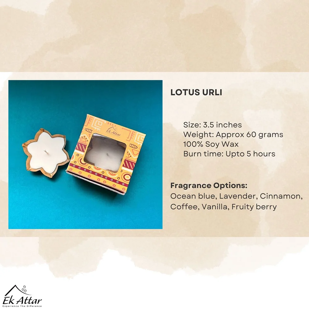 Ek-Attar Lotus Urli Decorative Candle Buy Ek-Attar Lotus Urli Decorative Candle in bulk for Corporate Gifting | Corporate Gyft