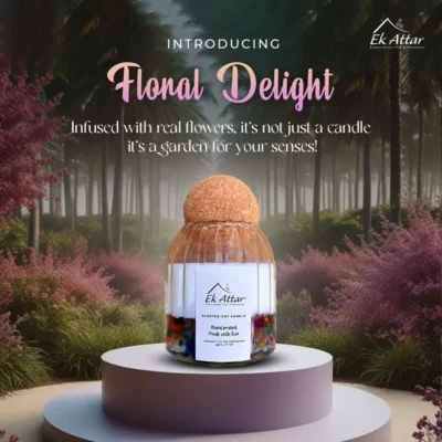 Buy Floral Delight Luxe Jar Candle in bulk for Corporate Gifting | Corporate Gyft