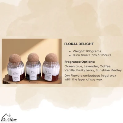 Buy Floral Delight Luxe Jar Candle in bulk for Corporate Gifting | Corporate Gyft