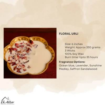 Buy Ek-Attar Floral Urli Soy Wax Candle in bulk for Corporate Gifting | Corporate Gyft