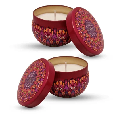 Buy Mandala Calm & Glow Tin Candle Duo in bulk for Corporate Gifting | Corporate Gyft