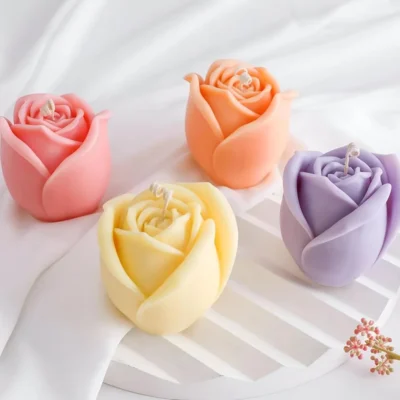 Buy Rose Shaped Scented Candles - Pack of 4 in bulk for Corporate Gifting | Corporate Gyft