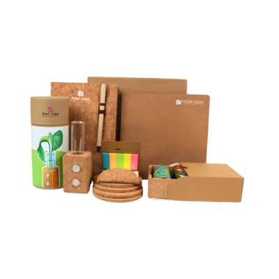 Buy Cork Desk Essential Sustainable Set in bulk for Corporate Gifting | Corporate Gyft