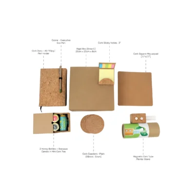 Buy Cork Desk Essential Sustainable Set in bulk for Corporate Gifting | Corporate Gyft