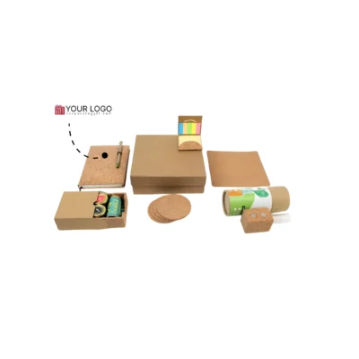 Buy Cork Desk Essential Sustainable Set in bulk for Corporate Gifting | Corporate Gyft