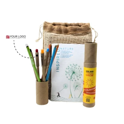 Buy EcoMatic Stationery Gift Set 4+4 in bulk for Corporate Gifting | Corporate Gyft
