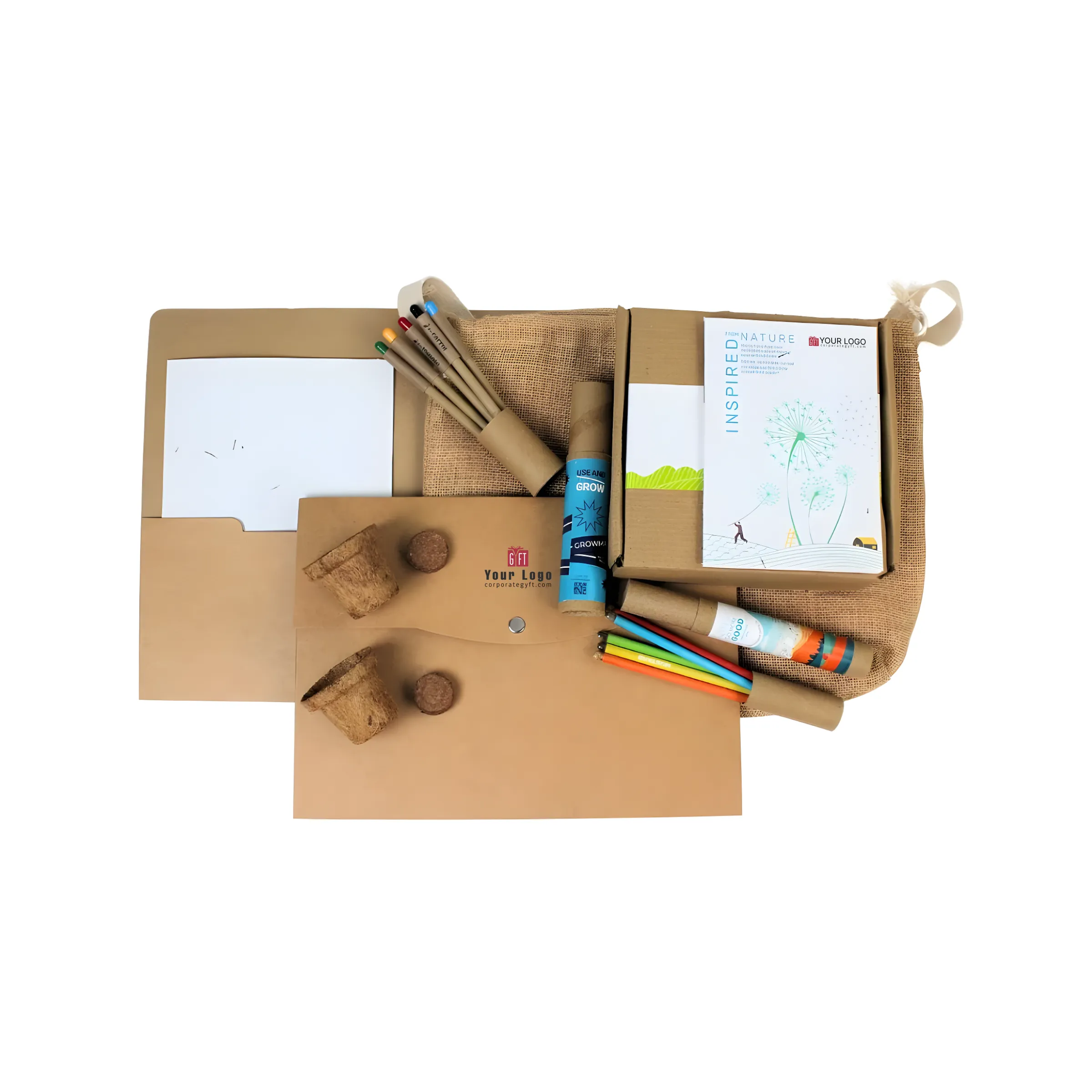 Mega Jute Bag Pro Gifting Kit Buy Mega Jute Bag Pro Gifting Kit in bulk for Corporate Gifting | Corporate Gyft