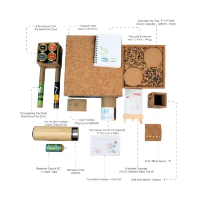 Buy Premium 14-in-1 Eco Office Hamper in bulk for Corporate Gifting | Corporate Gyft