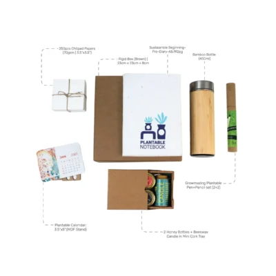 Buy 6-in-1 Eco Inspired Workspace Kit in bulk for Corporate Gifting | Corporate Gyft