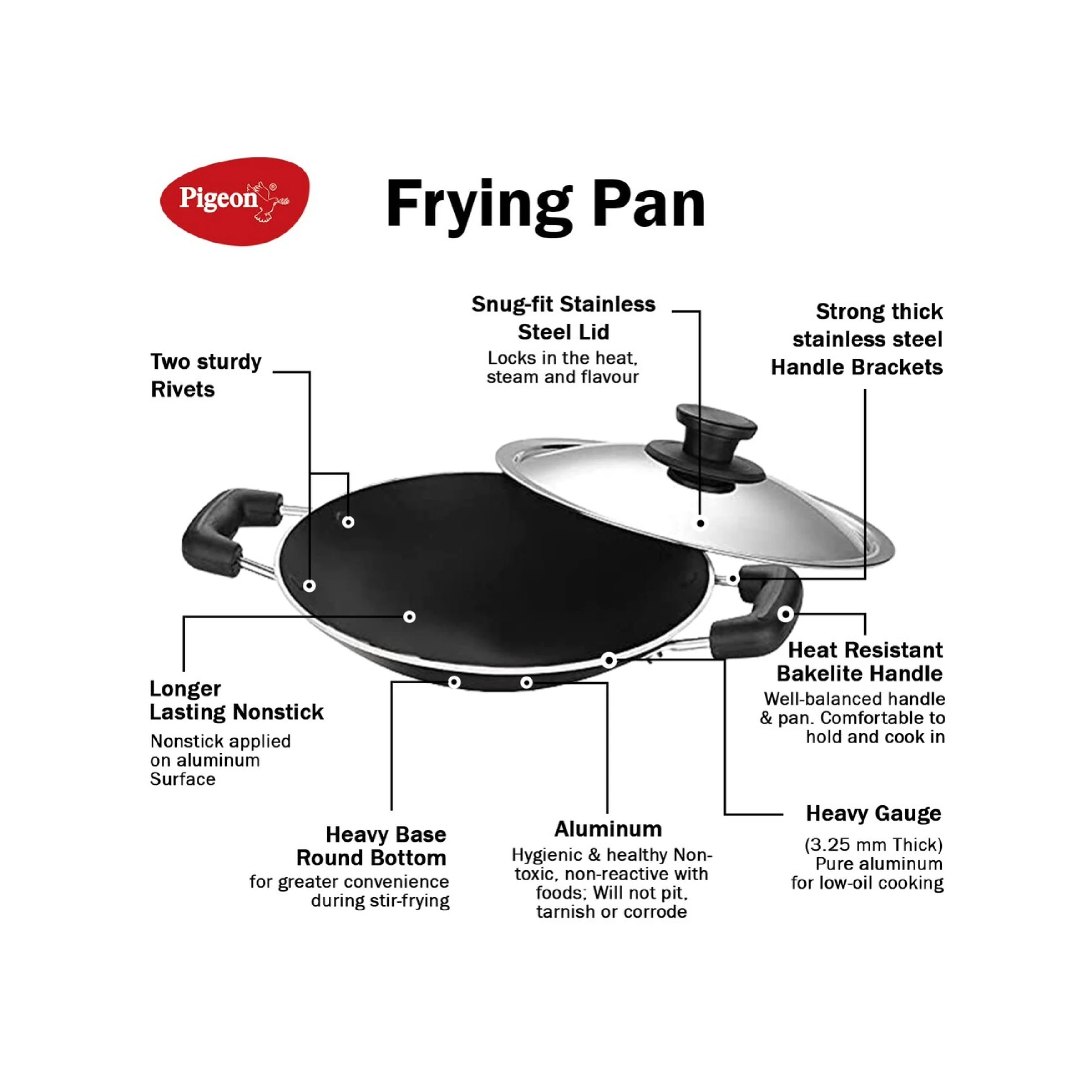 Pigeon Non-Stick Appachetty Pan with Lid Buy Pigeon Non-Stick Appachetty Pan with Lid in bulk for Corporate Gifting | Corporate Gyft