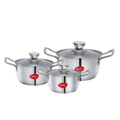 Buy Pigeon Conical Casserole Set with Lid (3 pcs) in bulk for Corporate Gifting | Corporate Gyft