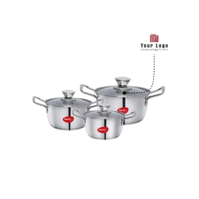 Buy Pigeon Conical Casserole Set with Lid (3 pcs) in bulk for Corporate Gifting | Corporate Gyft