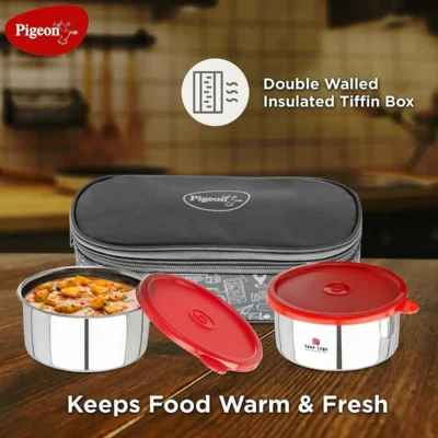 Buy Pigeon Everyday Insulated Tiffin Box - Set of 2 in bulk for Corporate Gifting | Corporate Gyft