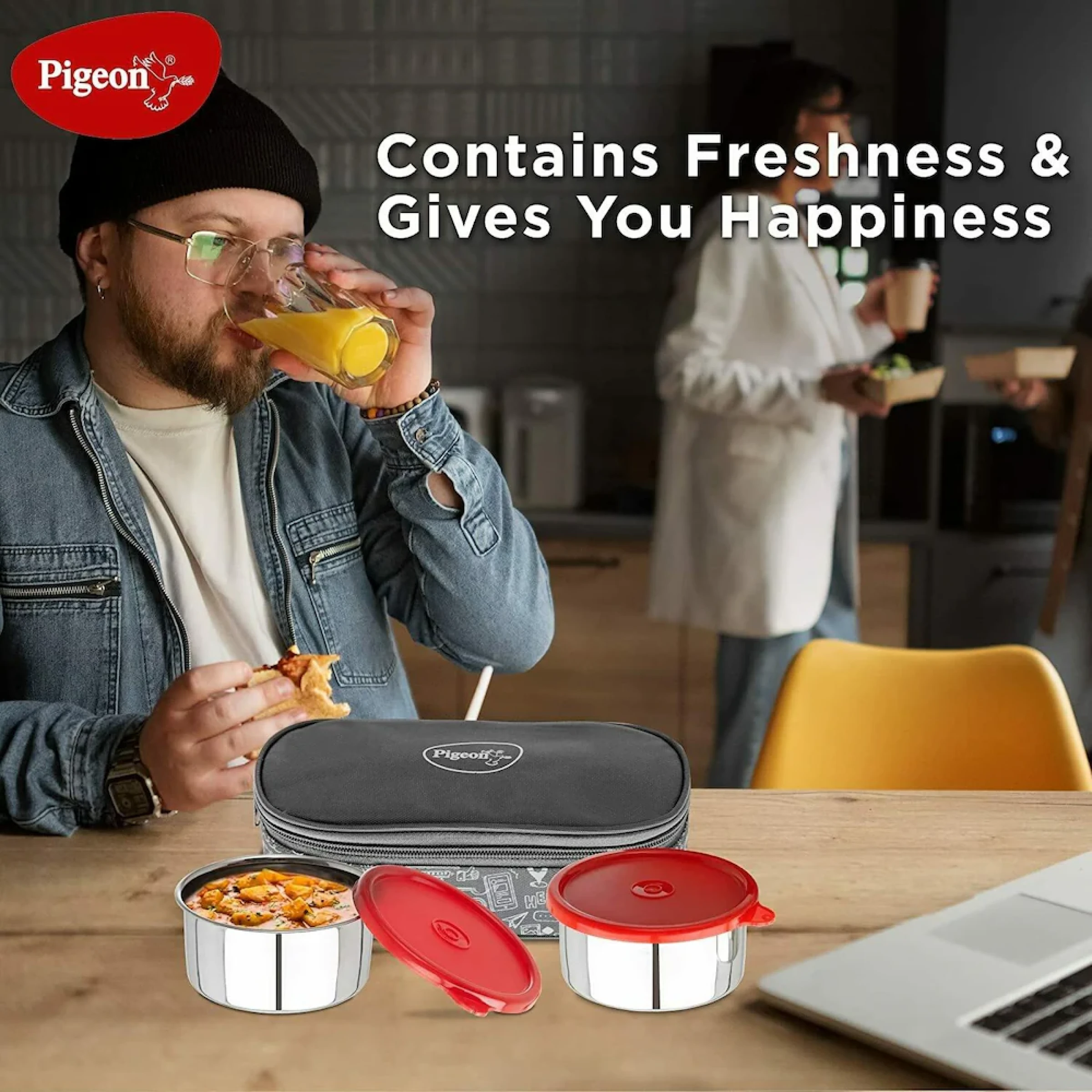 Pigeon Everyday Insulated Tiffin Box - Set of 2 Buy Pigeon Everyday Insulated Tiffin Box - Set of 2 in bulk for Corporate Gifting | Corporate Gyft