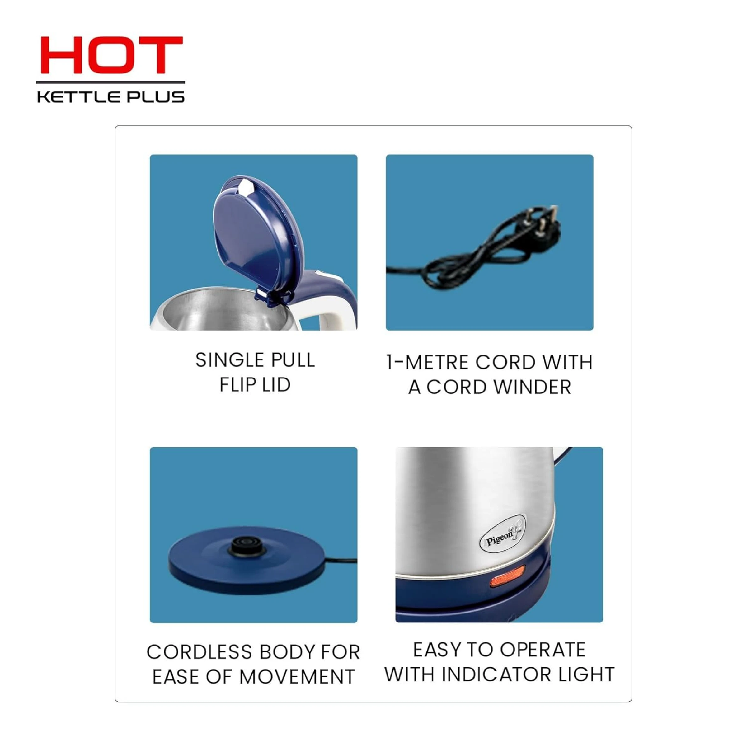 Pigeon Electric Kettle Plus Buy Pigeon Electric Kettle Plus in bulk for Corporate Gifting | Corporate Gyft